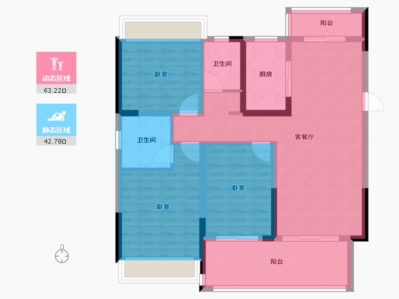 广东省-湛江市-徐闻·鼎龙城-94.83-户型库-动静分区