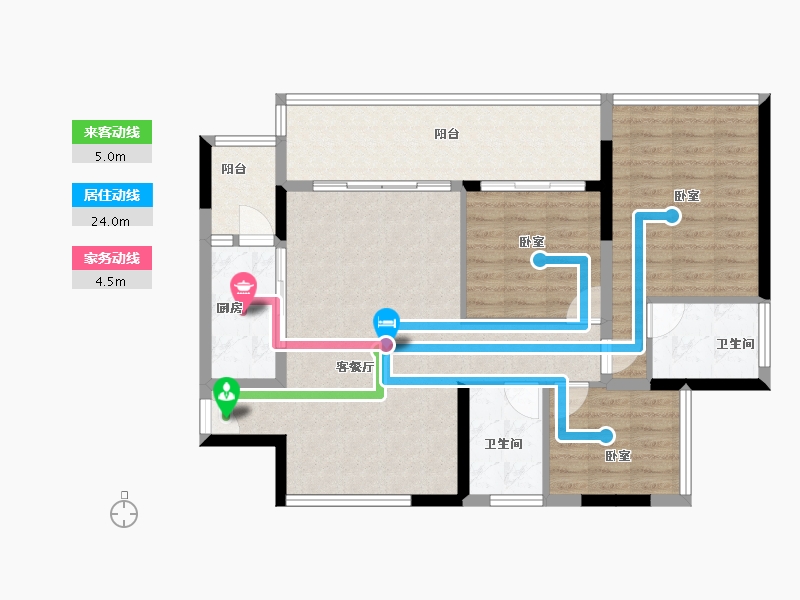 四川省-巴中市-平昌·颐和春天二期-96.53-户型库-动静线