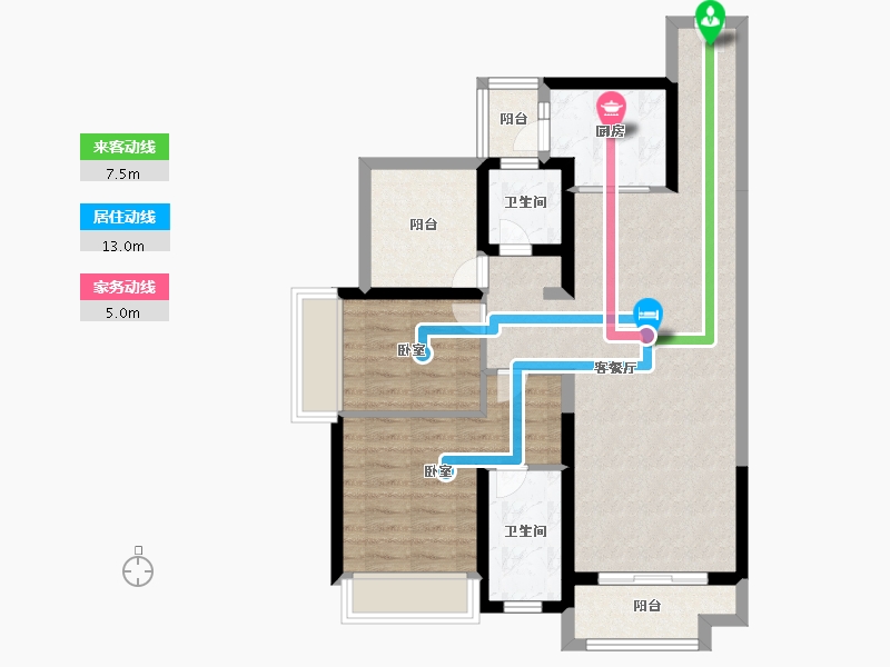 广东省-湛江市-徐闻·鼎龙城-80.16-户型库-动静线