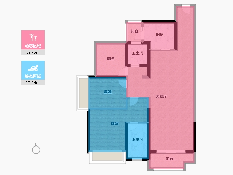 广东省-湛江市-徐闻·鼎龙城-80.16-户型库-动静分区