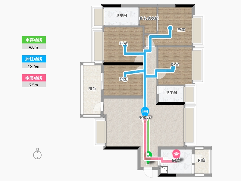 广东省-深圳市-富士君荟-105.15-户型库-动静线