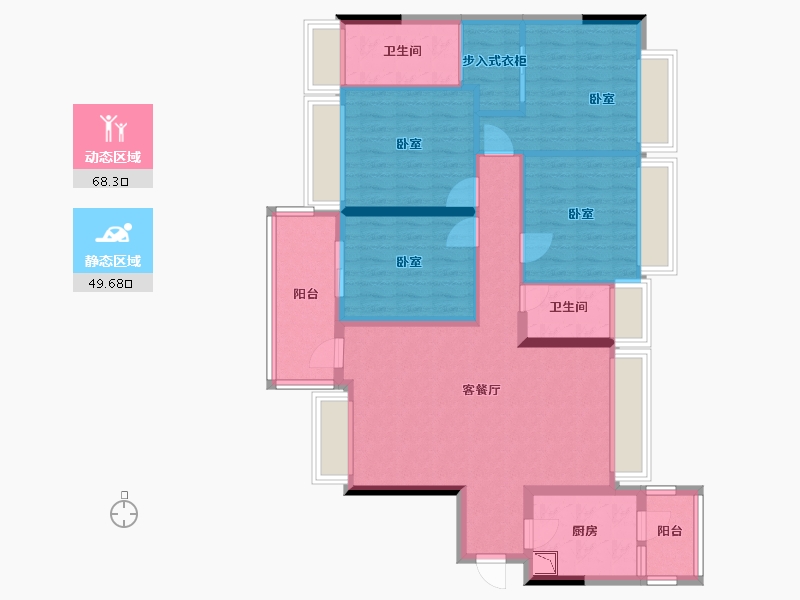 广东省-深圳市-富士君荟-105.15-户型库-动静分区