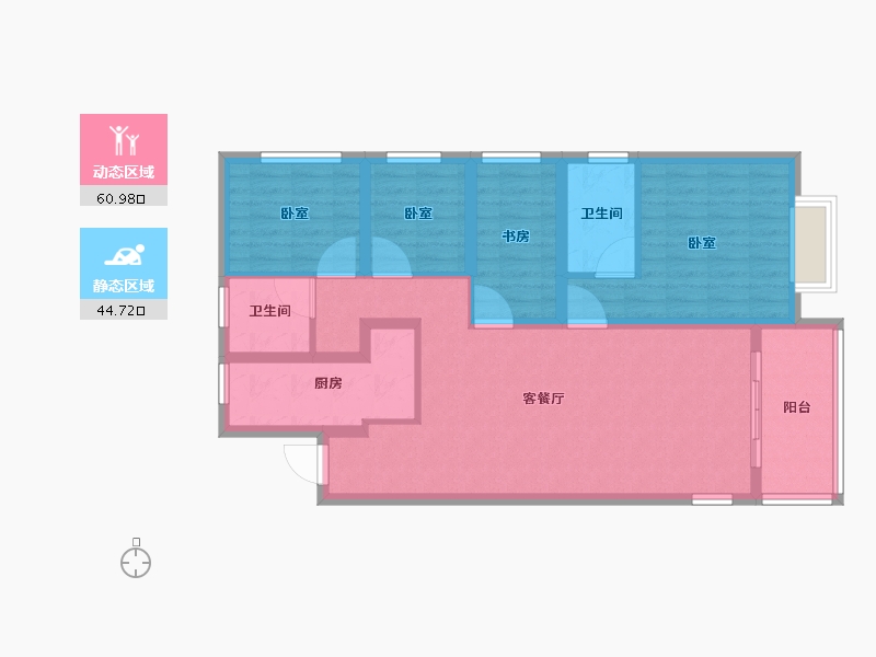 云南省-昆明市-美的云璟-94.00-户型库-动静分区