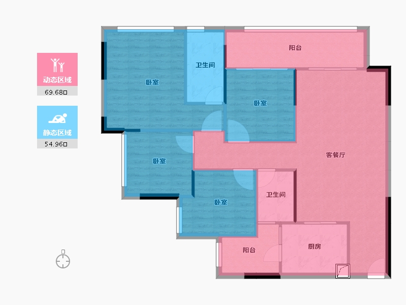 四川省-巴中市-平昌·颐和春天二期-114.31-户型库-动静分区