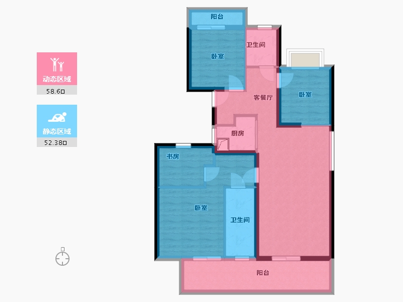 广西壮族自治区-北海市-阳光城•悦江海-98.49-户型库-动静分区