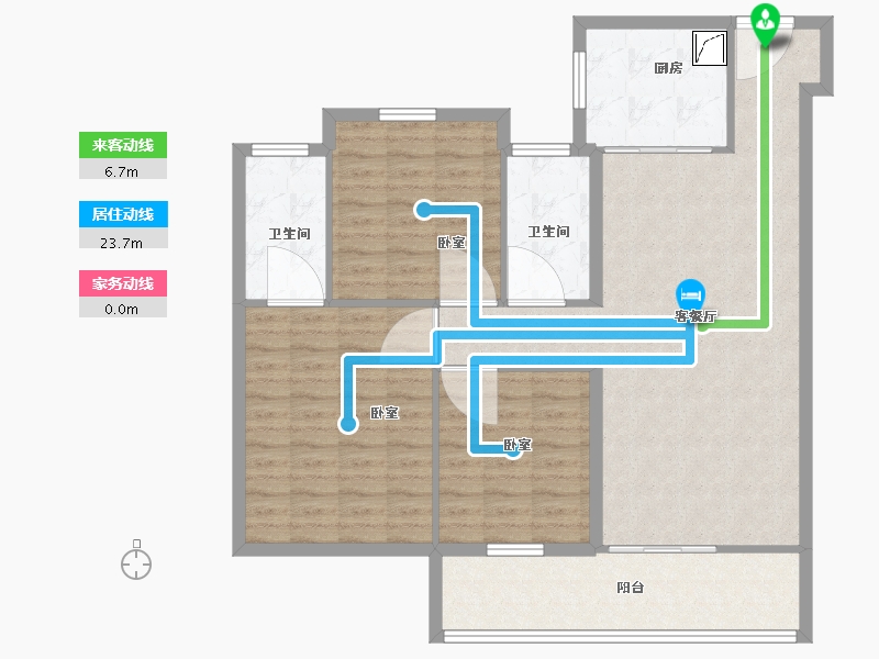 陕西省-西安市-新城首府-105.00-户型库-动静线