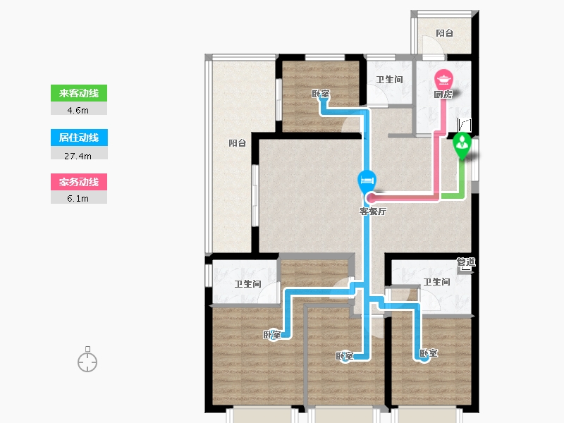 云南省-昆明市-绿地东海岸-109.01-户型库-动静线