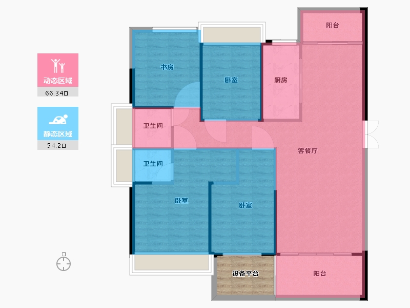 湖南省-衡阳市-弘谷山语城-115.98-户型库-动静分区