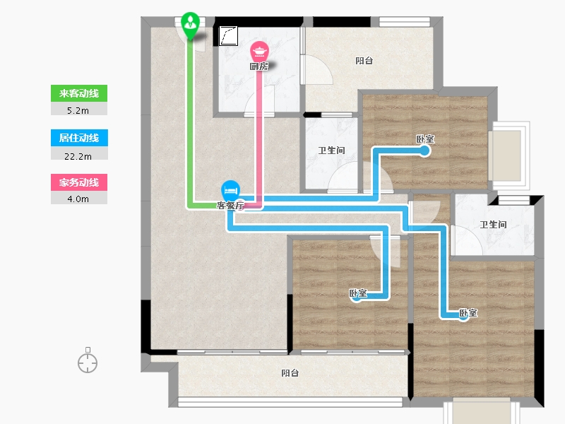 四川省-巴中市-平昌·颐和春天二期-82.36-户型库-动静线