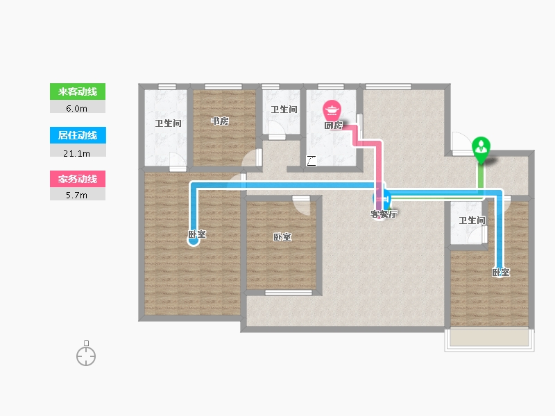 陕西省-西安市-新城首府-144.00-户型库-动静线