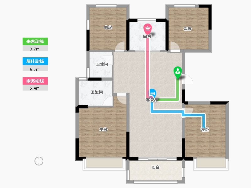 江苏省-盐城市-金翰苑-123.00-户型库-动静线