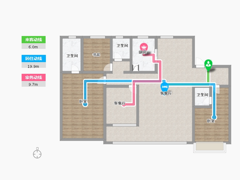 陕西省-西安市-新城首府-135.00-户型库-动静线