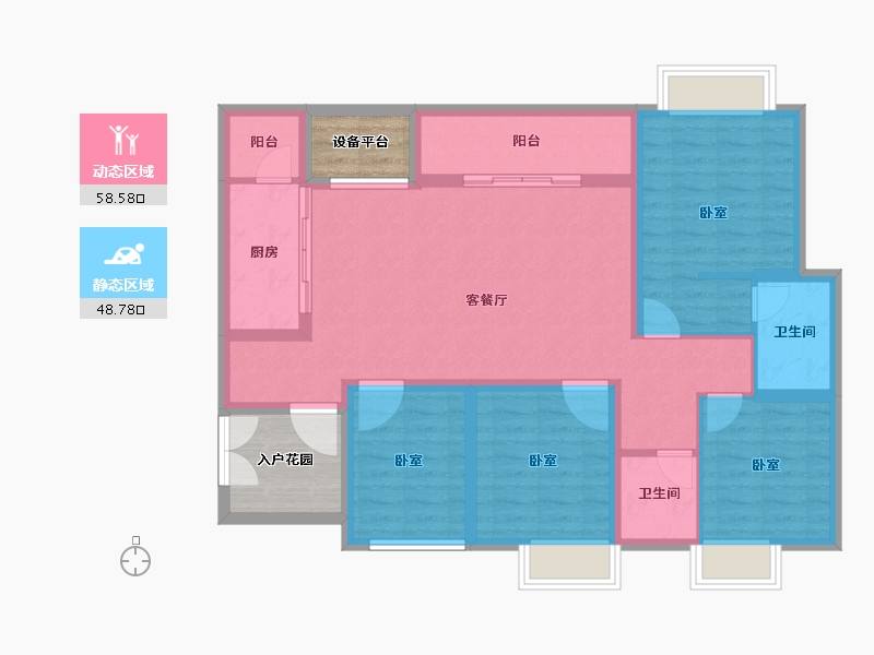 贵州省-黔东南苗族侗族自治州-惠邦·学府世家-103.80-户型库-动静分区