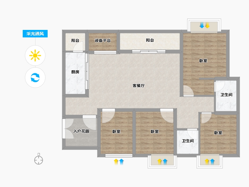 贵州省-黔东南苗族侗族自治州-惠邦·学府世家-103.80-户型库-采光通风