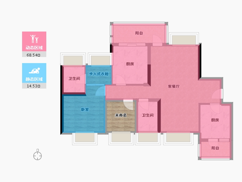 广东省-深圳市-富士君荟-78.71-户型库-动静分区