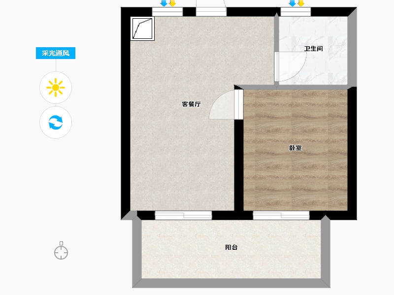 广西壮族自治区-北海市-阳光城•悦江海-36.57-户型库-采光通风