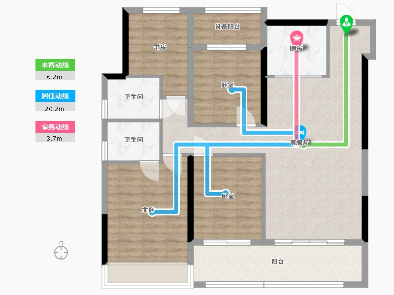 湖北省-十堰市-汉成世家-100.49-户型库-动静线