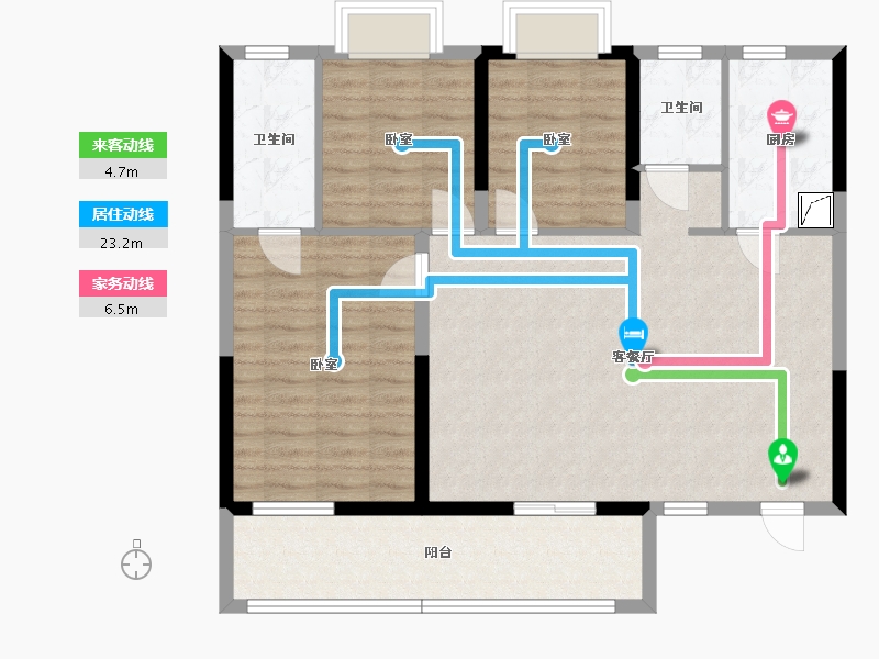 湖北省-咸宁市-华旗剑桥郡-98.02-户型库-动静线