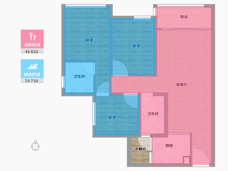 四川省-巴中市-博瑞观澜府-82.02-户型库-动静分区