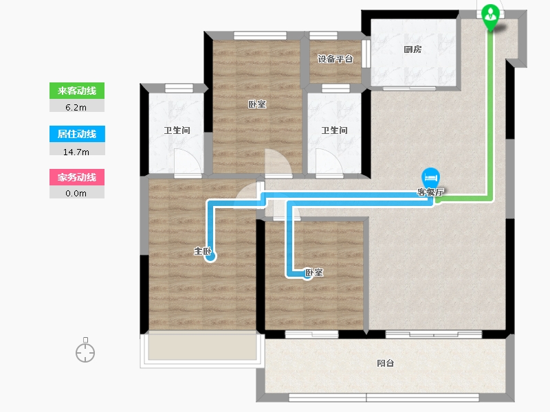 湖北省-十堰市-汉成世家-91.05-户型库-动静线