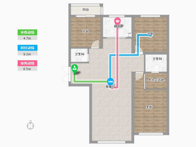 山西省-大同市-东方家园-101.34-户型库-动静线