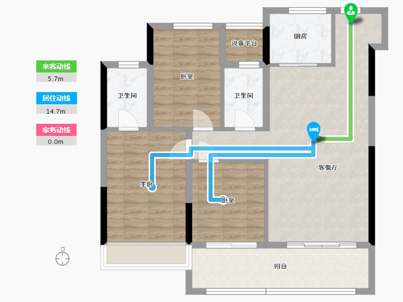 湖北省-十堰市-汉成世家-91.39-户型库-动静线