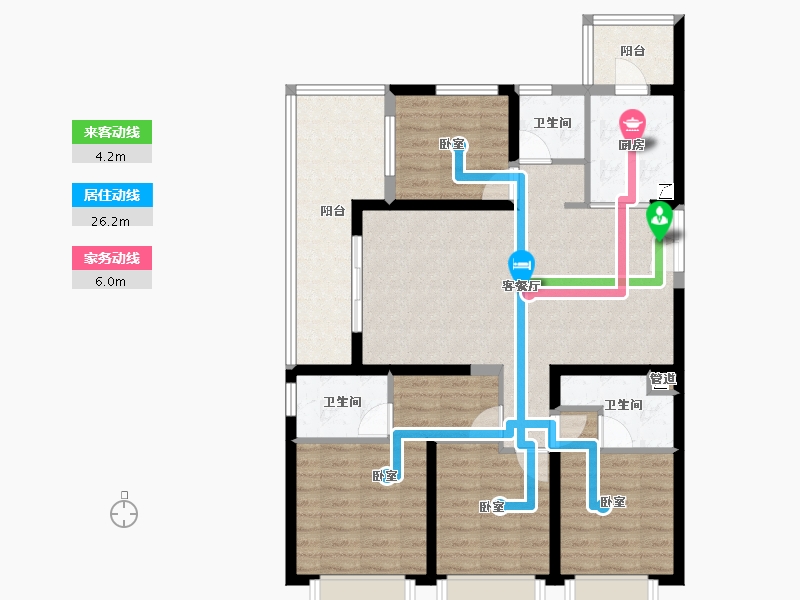 云南省-昆明市-绿地东海岸-102.03-户型库-动静线