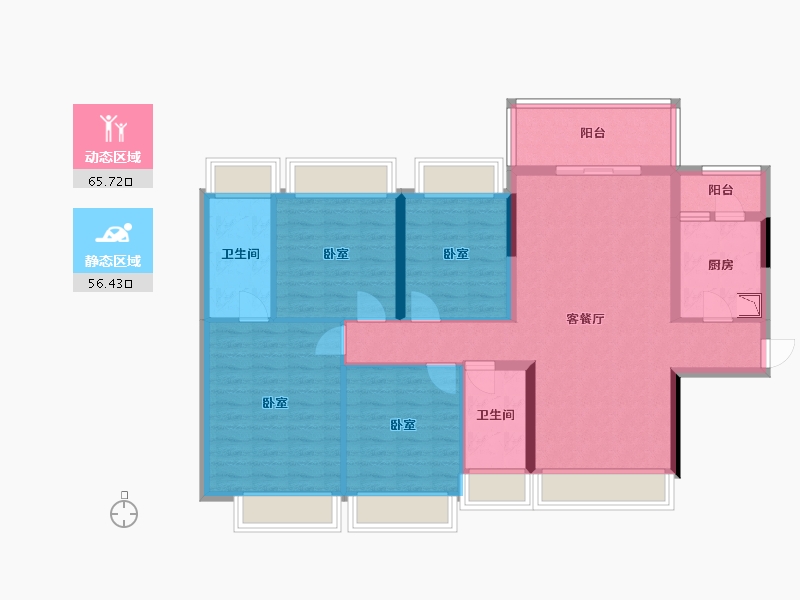 广东省-深圳市-富士君荟-109.41-户型库-动静分区