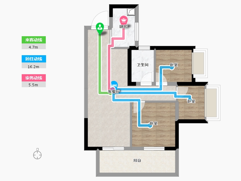 广西壮族自治区-南宁市-奥园瀚德誉江南-60.13-户型库-动静线