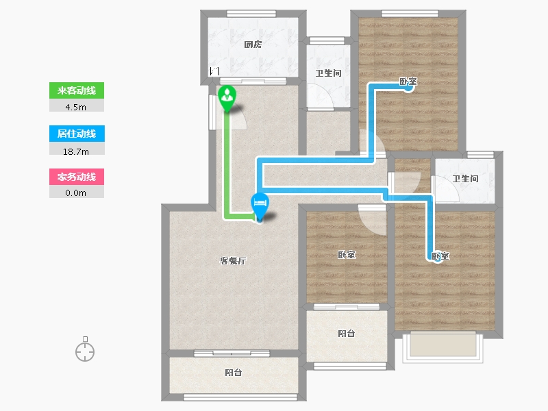 陕西省-宝鸡市-冠宇·凤凰茗苑-104.00-户型库-动静线