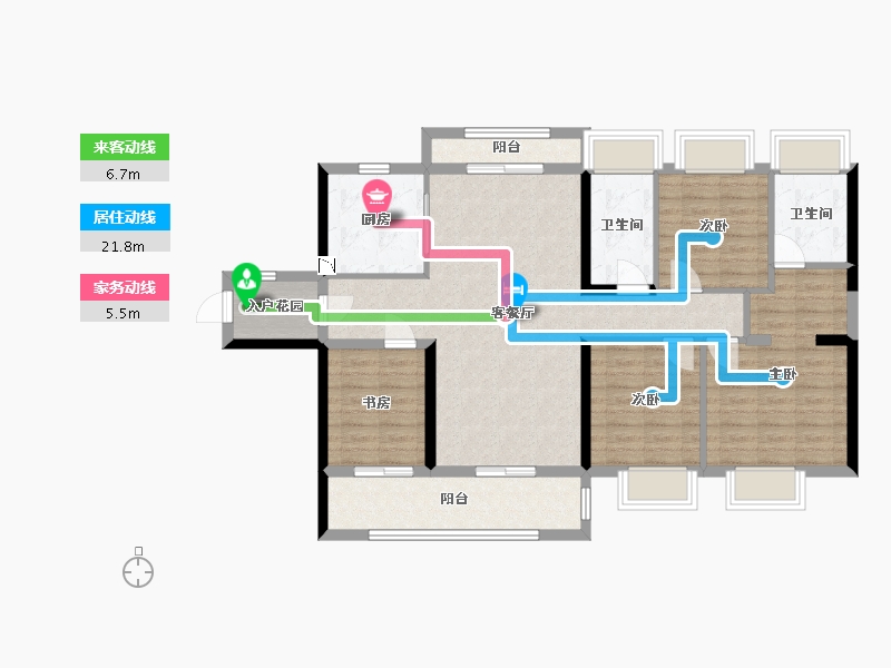 广东省-广州市-广州亚运城天峯-106.39-户型库-动静线