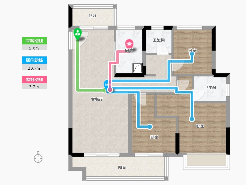 四川省-巴中市-明发·桃源名著-85.03-户型库-动静线