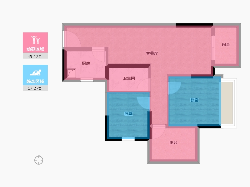 广西壮族自治区-南宁市-天隆江湾学府-54.08-户型库-动静分区