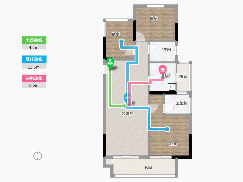 四川省-巴中市-明发·桃源名著-80.16-户型库-动静线