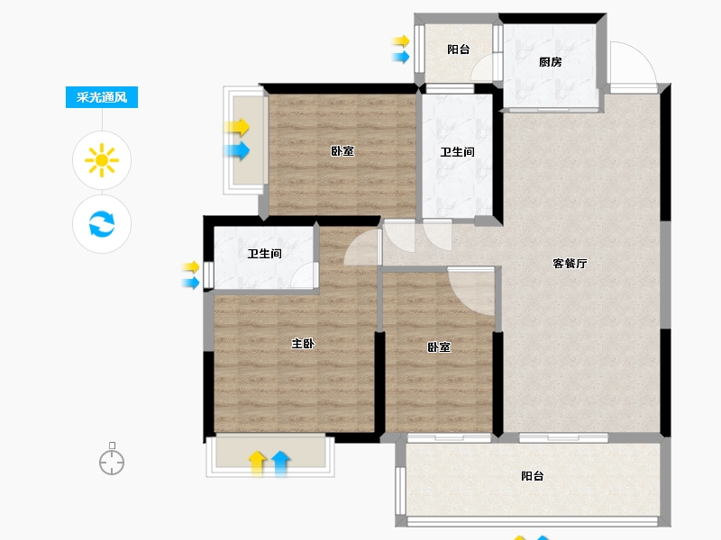 广西壮族自治区-梧州市-恒达江山-99.99-户型库-采光通风