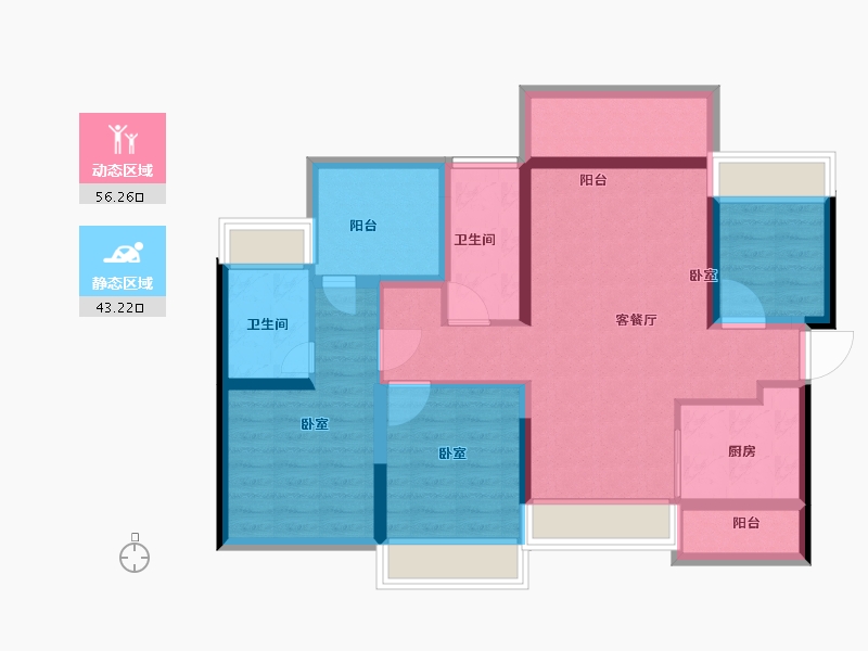 广东省-深圳市-颐安•都会中央-88.00-户型库-动静分区