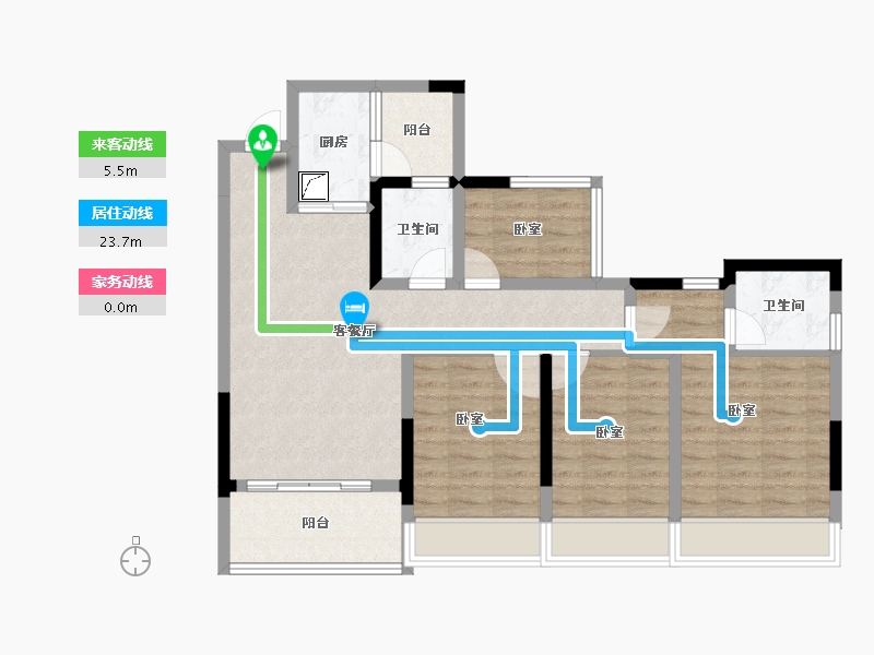 四川省-内江市-资中西城首座-87.95-户型库-动静线