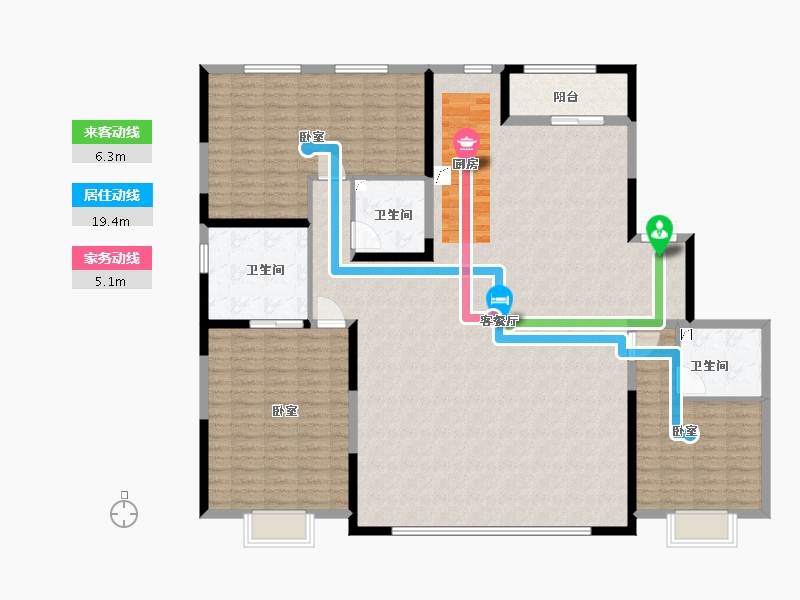 陕西省-西安市-鑫苑府-176.00-户型库-动静线