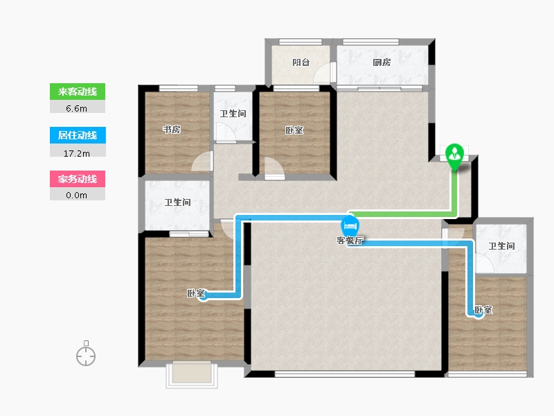 陕西省-西安市-鑫苑府-145.19-户型库-动静线