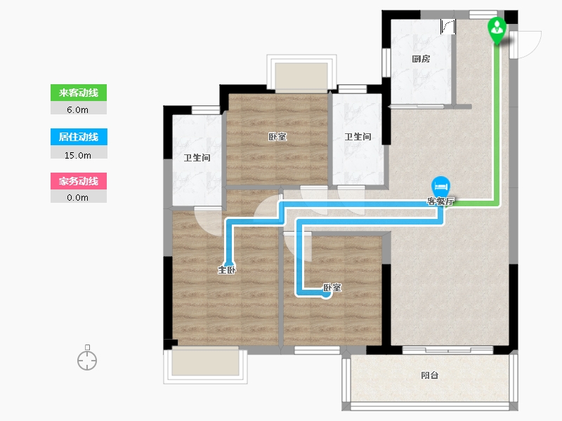 广西壮族自治区-南宁市-盛邦双悦湾-77.88-户型库-动静线