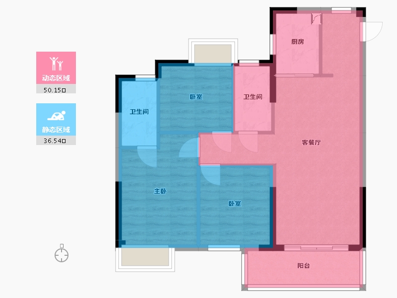 广西壮族自治区-南宁市-盛邦双悦湾-77.88-户型库-动静分区