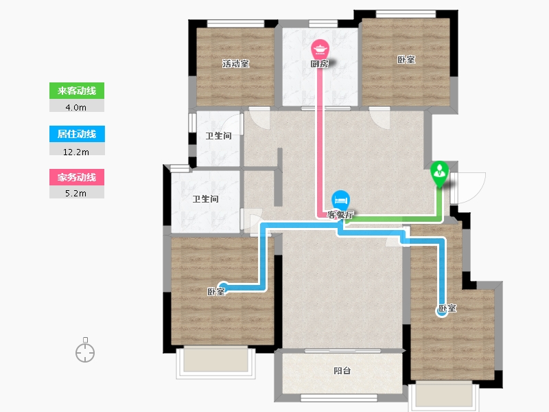 天津-undefined-大华·国展公园世家-95.00-户型库-动静线