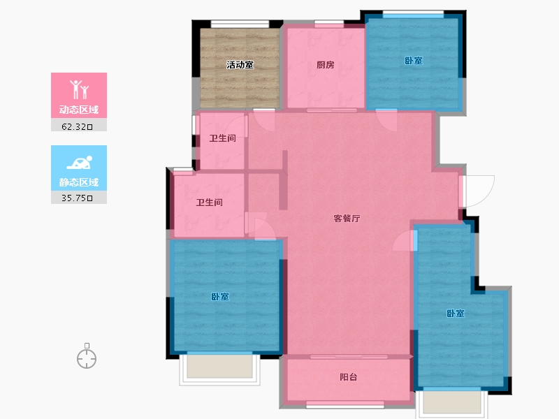 天津-undefined-大华·国展公园世家-95.00-户型库-动静分区