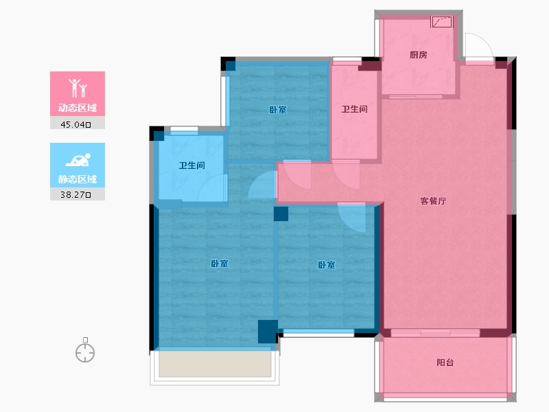 广西壮族自治区-梧州市-金榜世家-74.49-户型库-动静分区