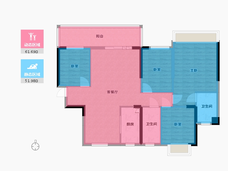 广西壮族自治区-梧州市-金榜世家-101.96-户型库-动静分区