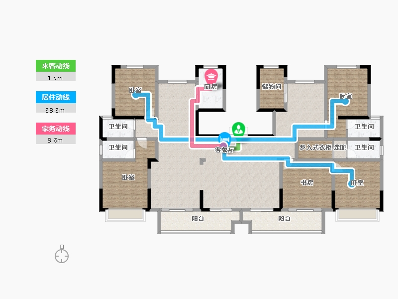 河南省-驻马店市-未来书香里-218.81-户型库-动静线