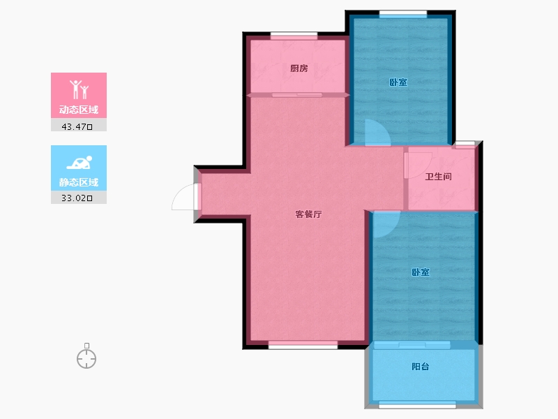 陕西省-西安市-天朗•熙湖-69.00-户型库-动静分区