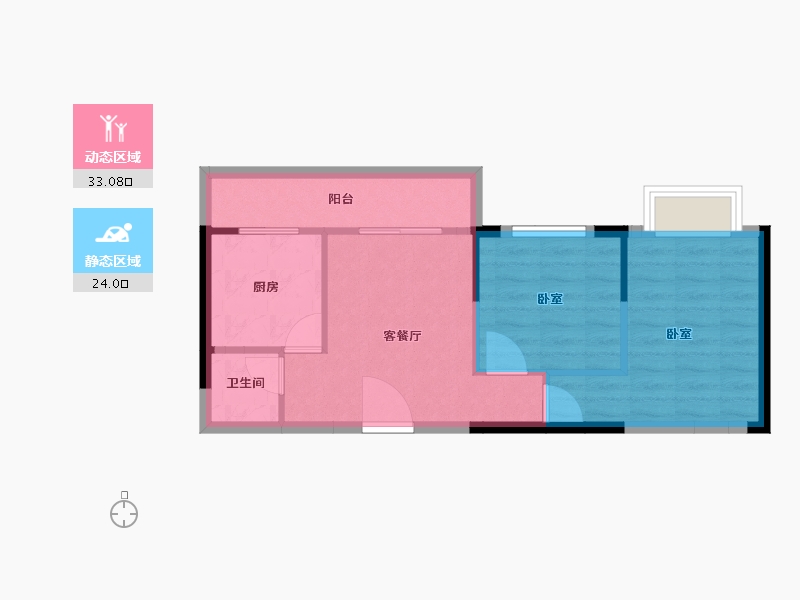 湖南省-郴州市-龙云公馆-51.09-户型库-动静分区