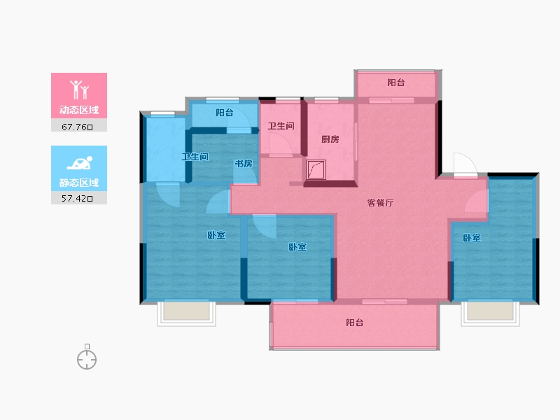 广东省-佛山市-奥园弘阳公园一號-112.19-户型库-动静分区