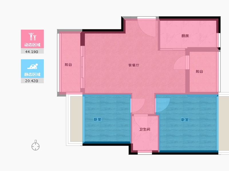 广东省-深圳市-尚誉红山里-58.00-户型库-动静分区